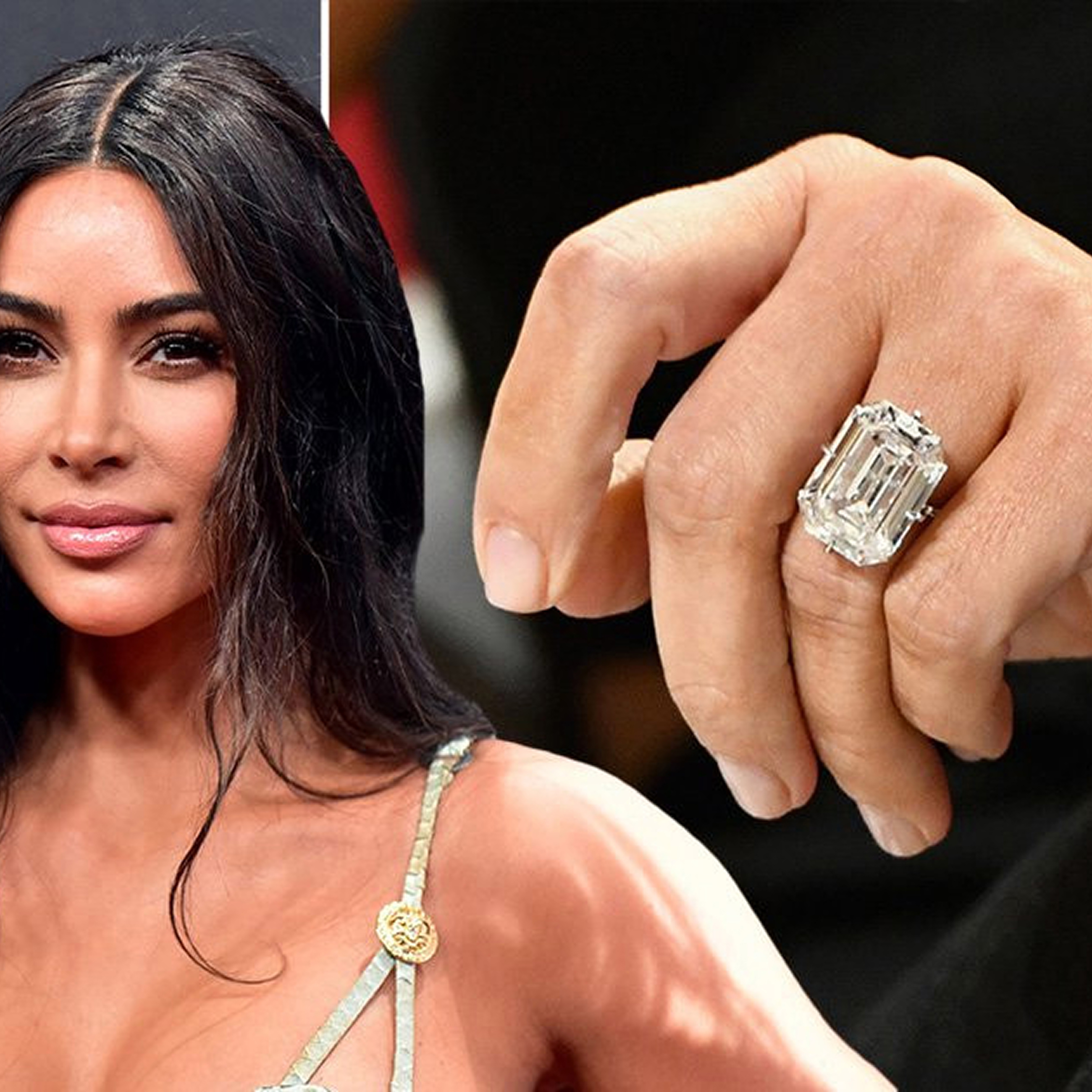Kim Kardashian Cushion Engagement Ring