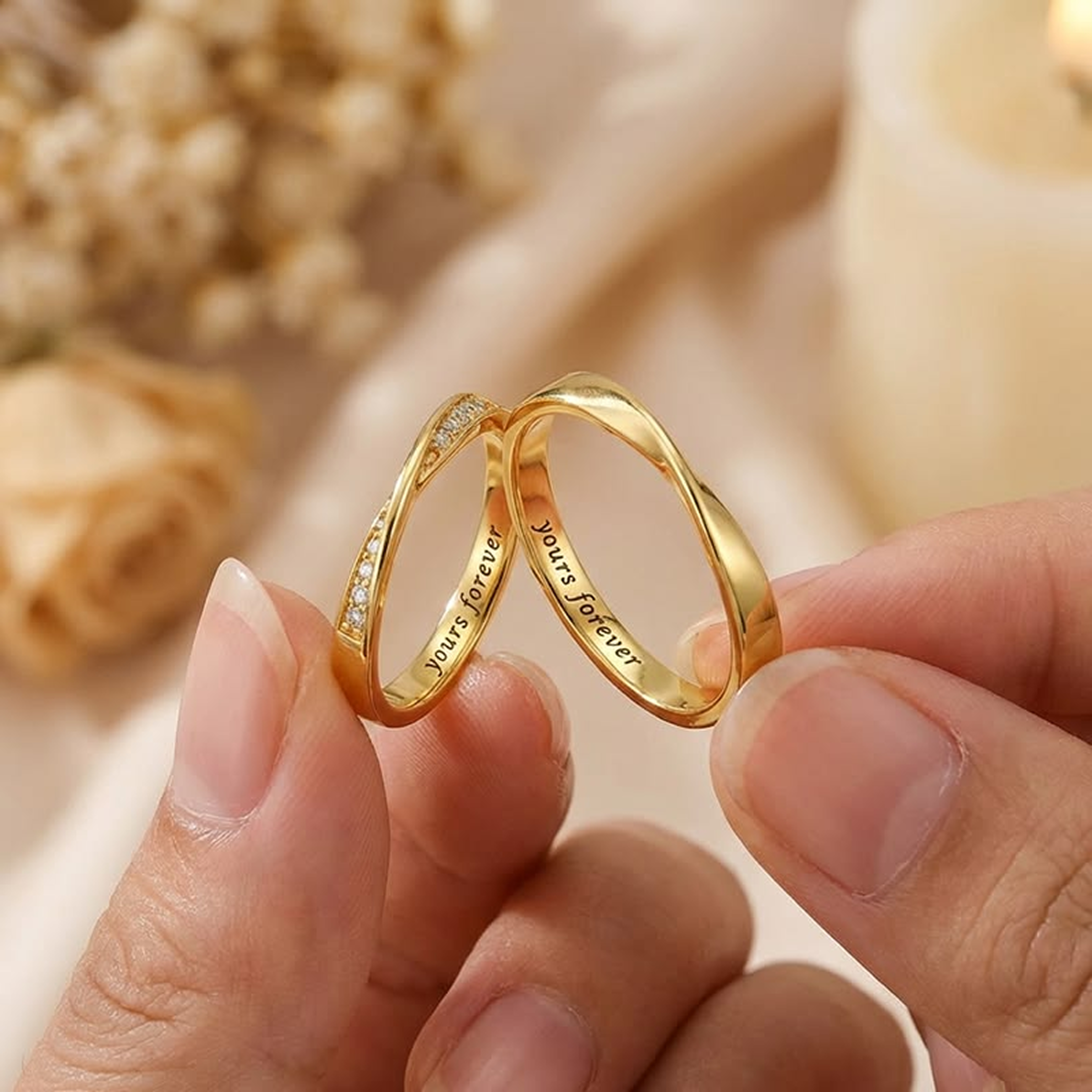 Romantické gravírovanie prsteňov